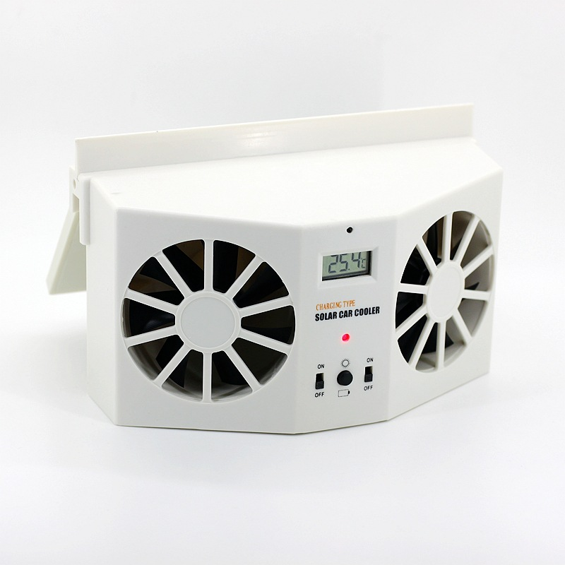 Dual Outlet Solar Car Vent Fan Auto Air Circulation Cooling Exhaust Fan For Vehicle,Exhaust Fan