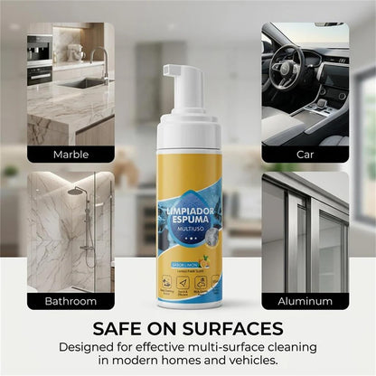 4-in-1 Multi-Enzyme Foaming Cleaner — A Multi-Purpose Deep Cleaning Spray Suitable for Car Interiors, Kitchen Grease, Bathroom Tiles, and Sofa Fabrics.
