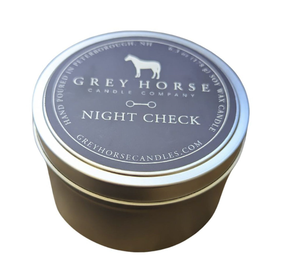 Grey Horse Candle Tin