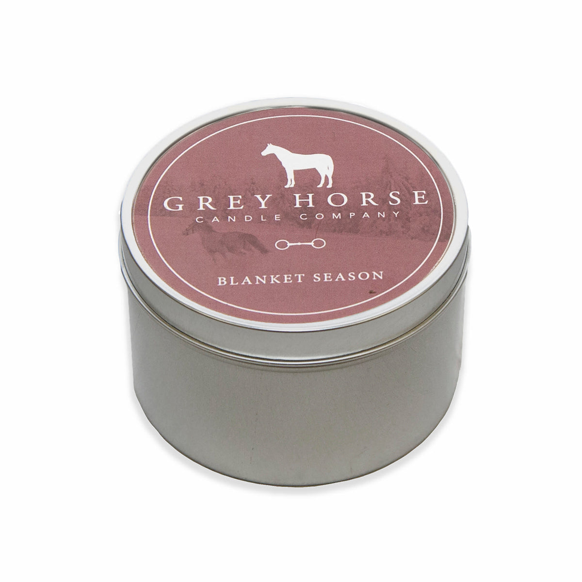 Grey Horse Candle Tin