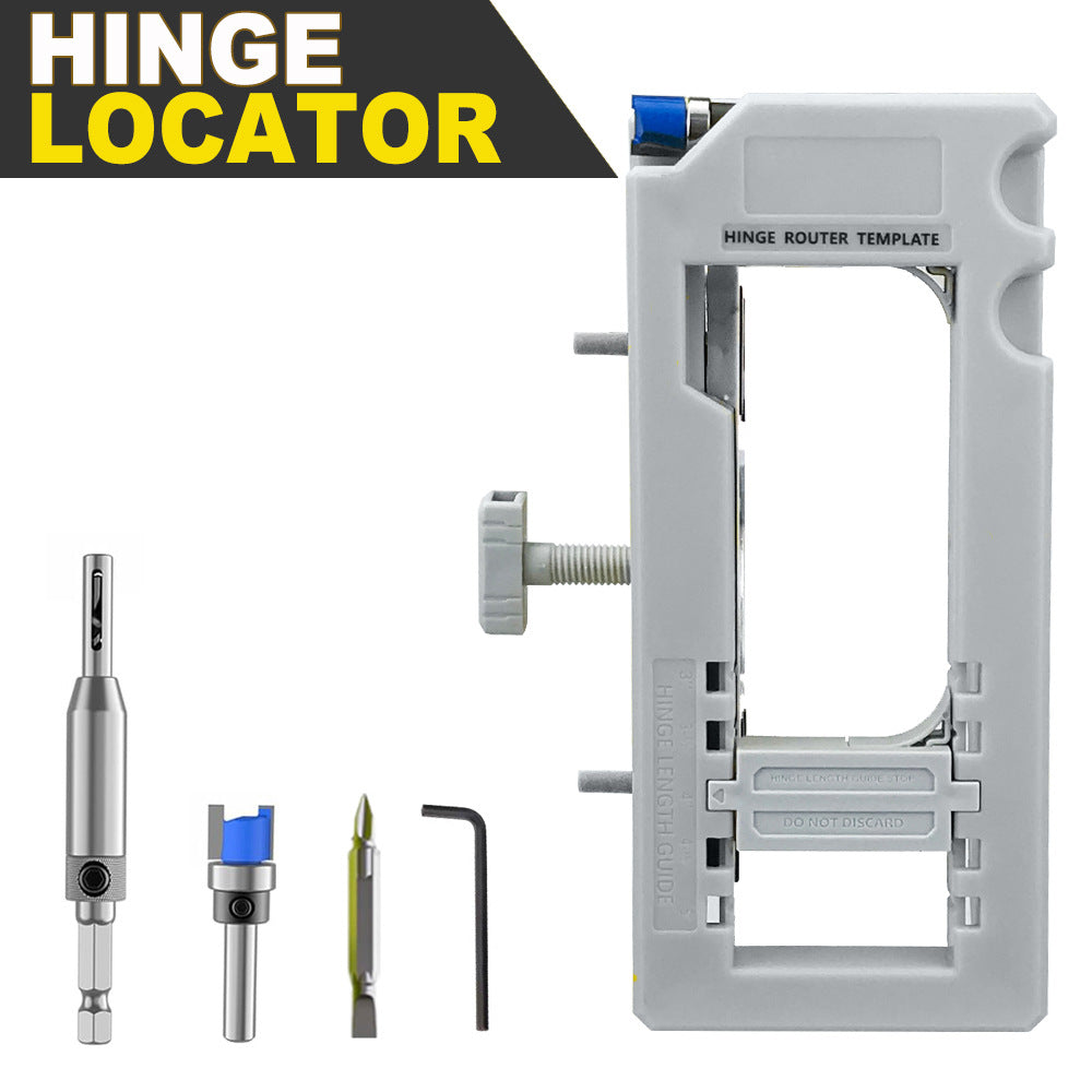 Door Hinge Jig - Door Hinge Cut Out Tool for Door & Cabinet Hinges, Adjustable Mortising Template Fits 2.5" to 5" Hinges with 1/4" & 5/8" Radius & Square Corner Tools