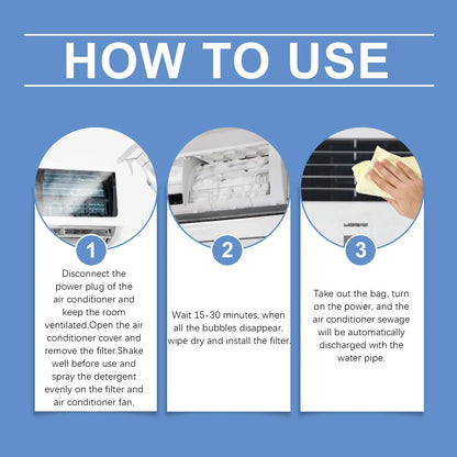 Air Conditioner Cleaner, Household Air Conditioner Hang-Up, Non-Dismantling, Odorless Descaling, Foam Air Conditioner Cleaning