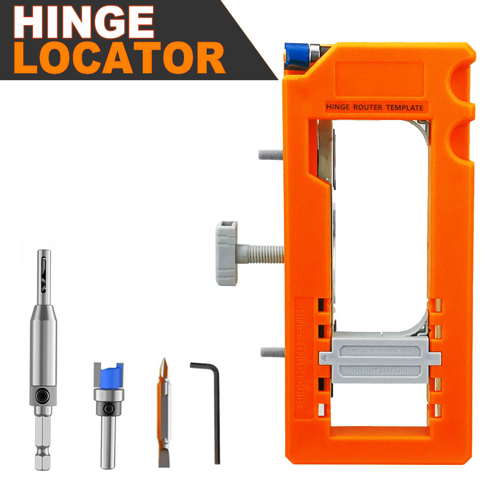 Door Hinge Jig - Door Hinge Cut Out Tool for Door & Cabinet Hinges, Adjustable Mortising Template Fits 2.5" to 5" Hinges with 1/4" & 5/8" Radius & Square Corner Tools