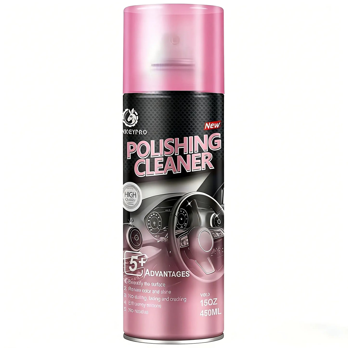 Car Interior Protectant Spray For Leahter and plastic One-Step Tire Shine Spray for Precise, Even Shine and Minimal Overspray ,15oz