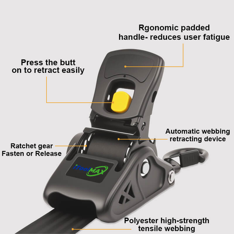 Auto Self Retractable Ratchet Straps