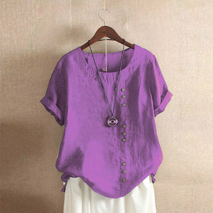 Cotton and Linen T-shirt