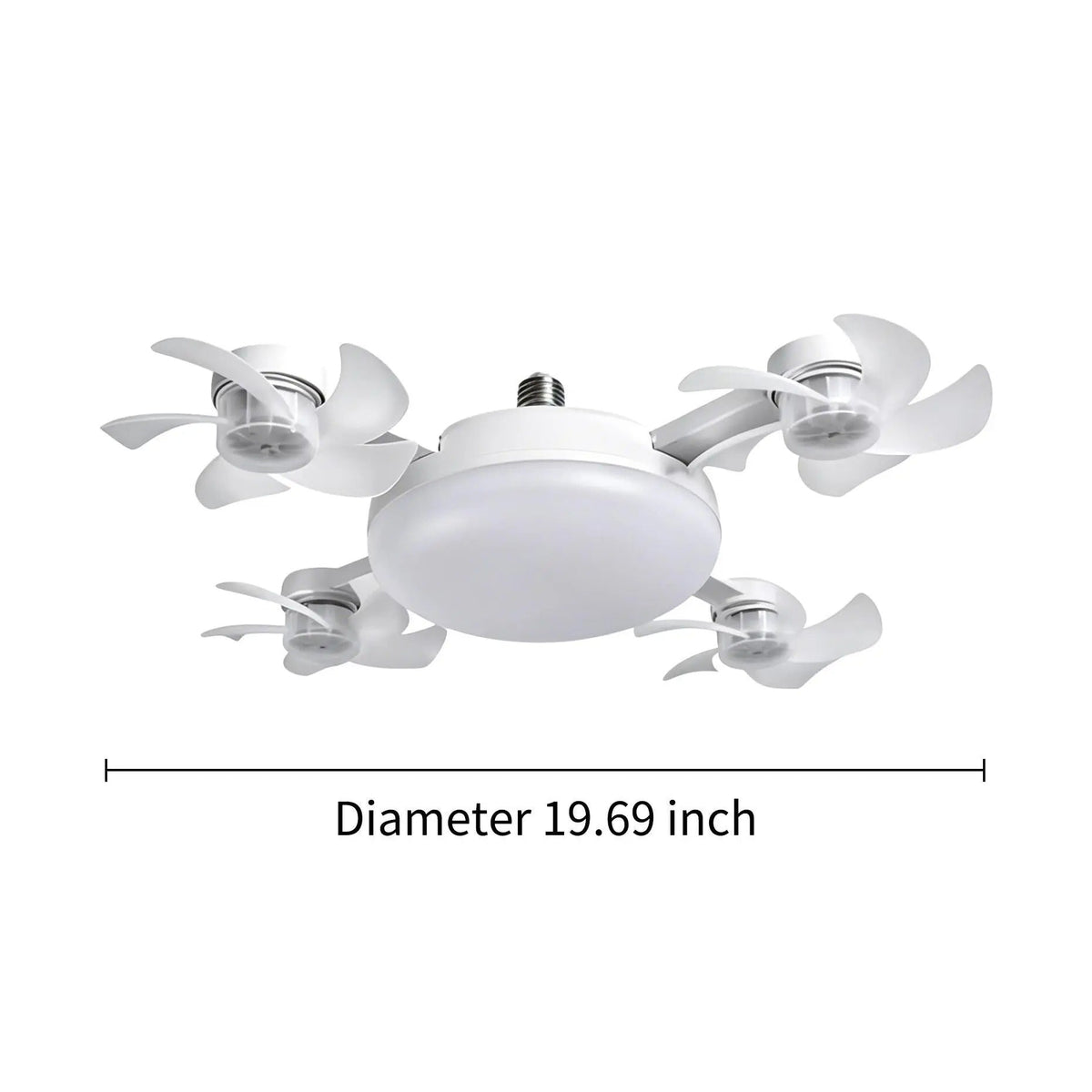 2026 New E27 Socket Ceiling Fan Light - 2-in-1 Silent LED Fan with Remote Control, Energy-Saving Cooling & Lighting Combo for Home Bedroom