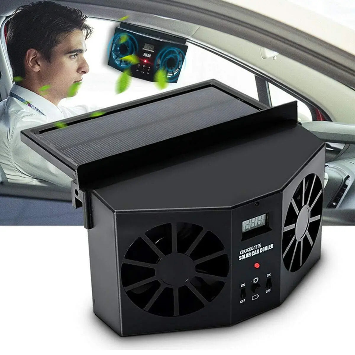 Dual Outlet Solar Car Vent Fan Auto Air Circulation Cooling Exhaust Fan For Vehicle,Exhaust Fan