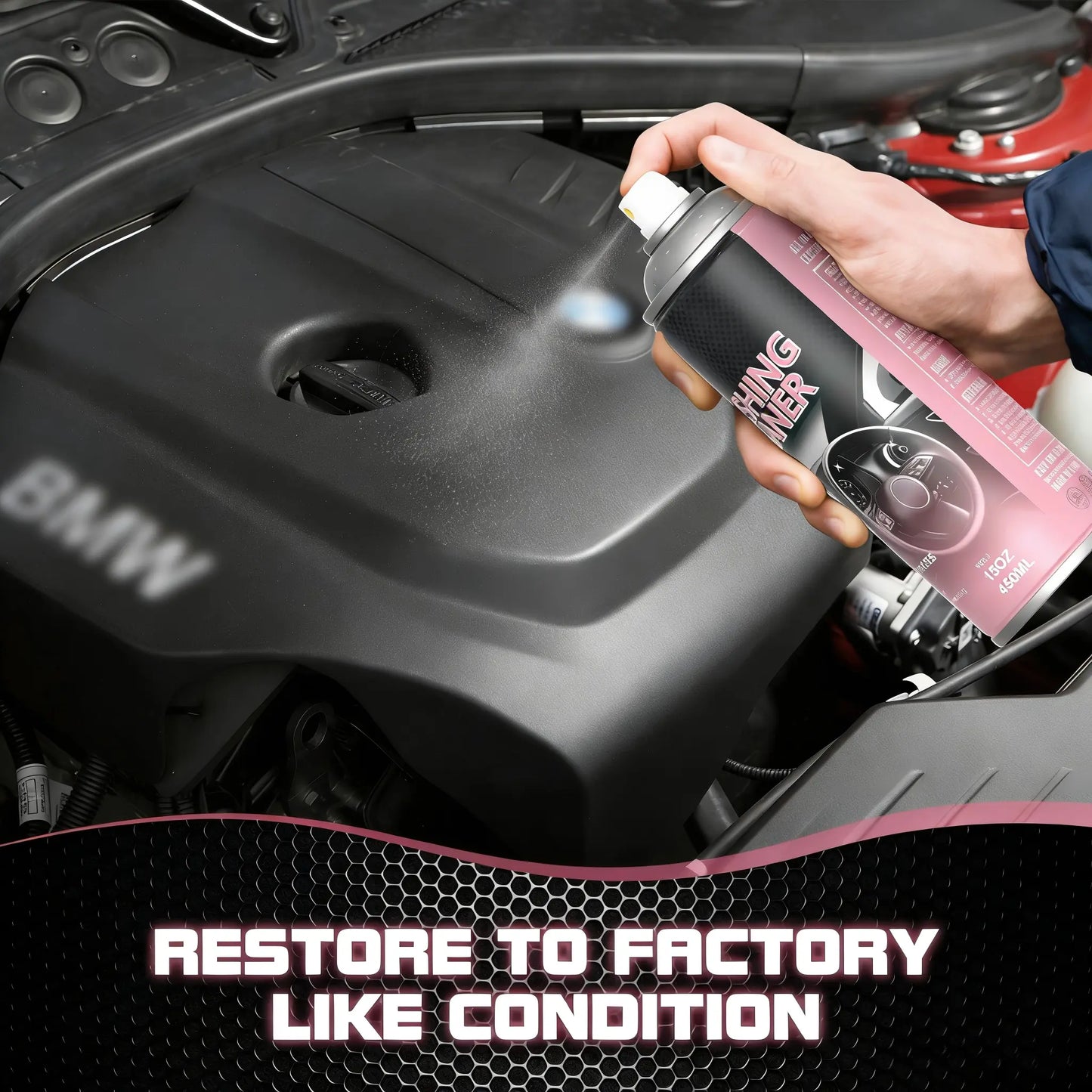 Car Interior Protectant Spray For Leahter and plastic One-Step Tire Shine Spray for Precise, Even Shine and Minimal Overspray ,15oz