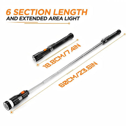 Extendable Magnetic Pickup Tools - Telescoping Magnet with LED Flashlight Gifts for Men, Fathers Day Mens Gifts from Daughter Son, Birthday Gifts for Men Dad Him