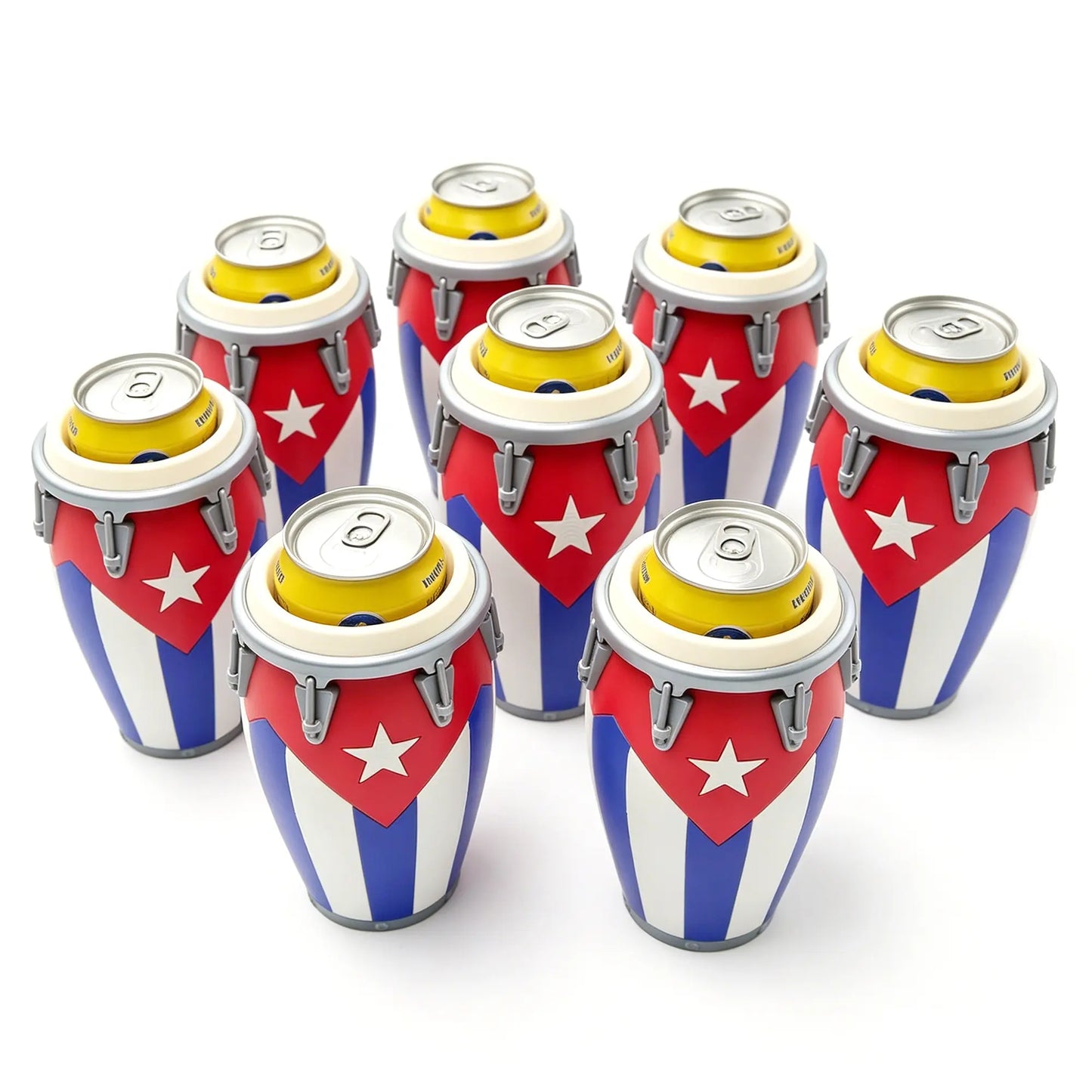 Conga Style Can Holder, 3D Printed 12oz Can Stand, Portable Drink Carrier, Unique Beverage Rack, Perfect for Parties and Festivals