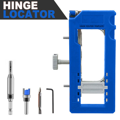 Door Hinge Jig - Door Hinge Cut Out Tool for Door & Cabinet Hinges, Adjustable Mortising Template Fits 2.5" to 5" Hinges with 1/4" & 5/8" Radius & Square Corner Tools