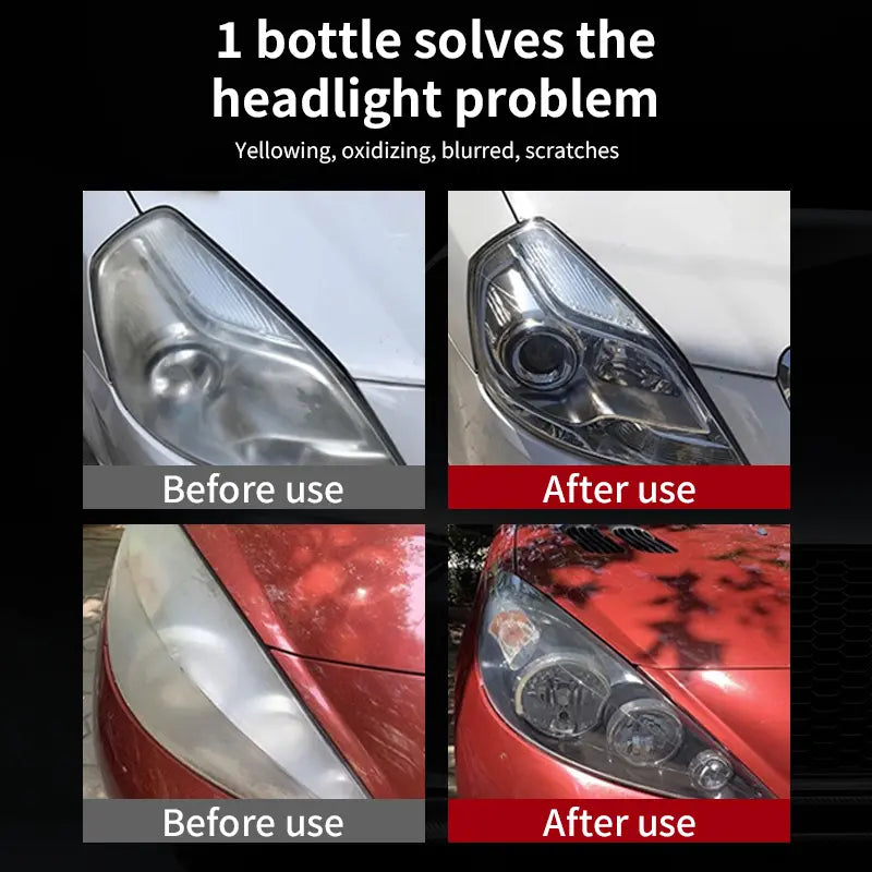 Automotive Headlamp Restoration Fluid Oxidized and Yellowed Automotive Headlamps Blurring Enhanced Crystallization Coating Refurbisher