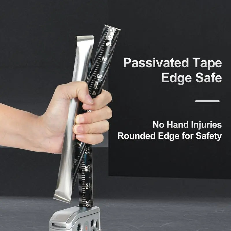 16/25FT Retractable Tape Measure Stainless Steel Measuring Tape With One sided Scale Waterproof Portable AutoLock Ruler With Magnetic engineer tape