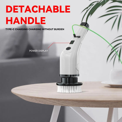 Electric Spin Scrubber for Cleaning Bathroom, Shower Scrubber Cleaning Brush with 2 Speed,with 8 Replaceable Brush Heads,Kitchen, Tub, Tile, Floor, Toilet, Household Cleaning Supplies Cordless Window and Surface Cleaner clesning kit