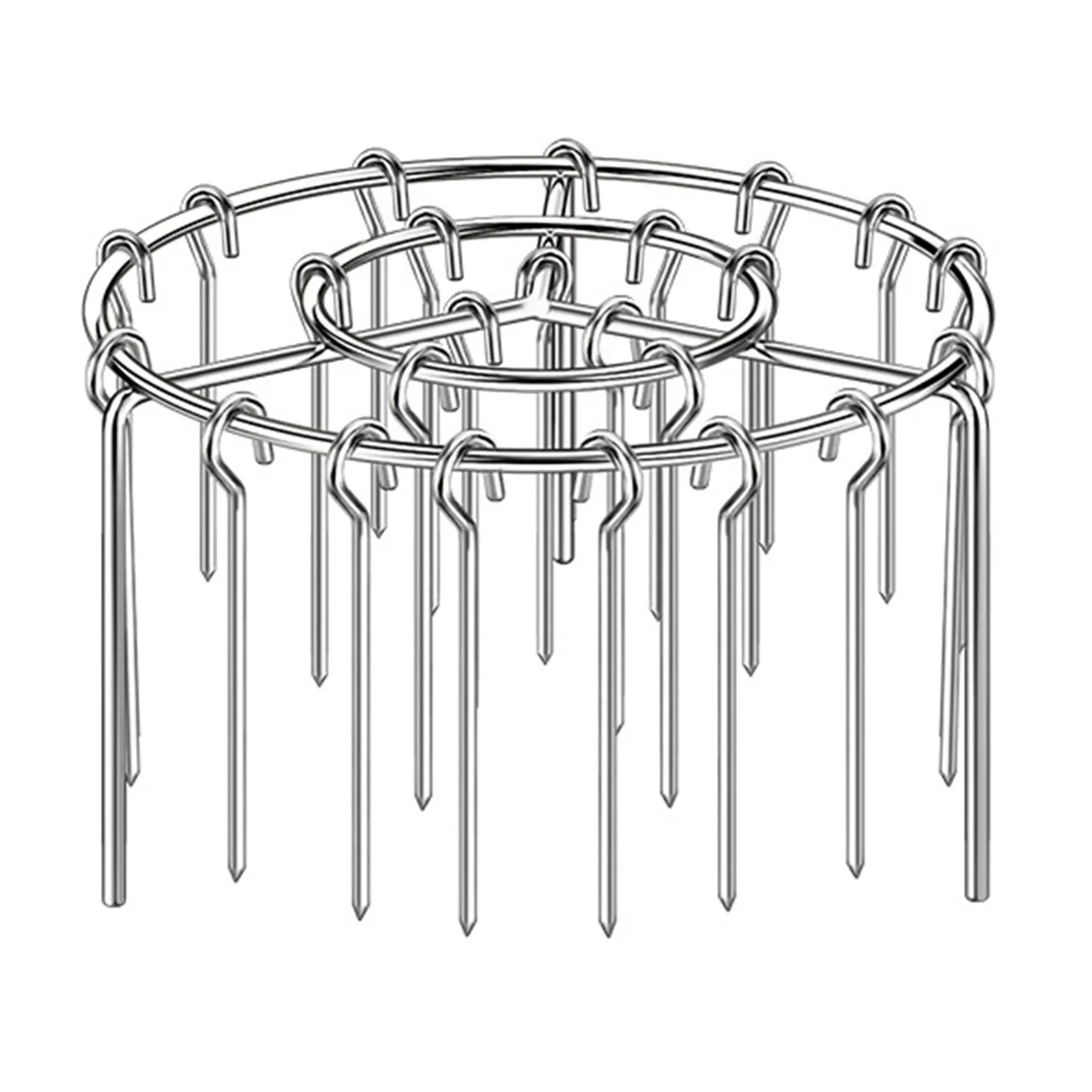 2 Counts Air Fryer Skewer Rack, Round Grill with Stainless Steel, Flat Edges
