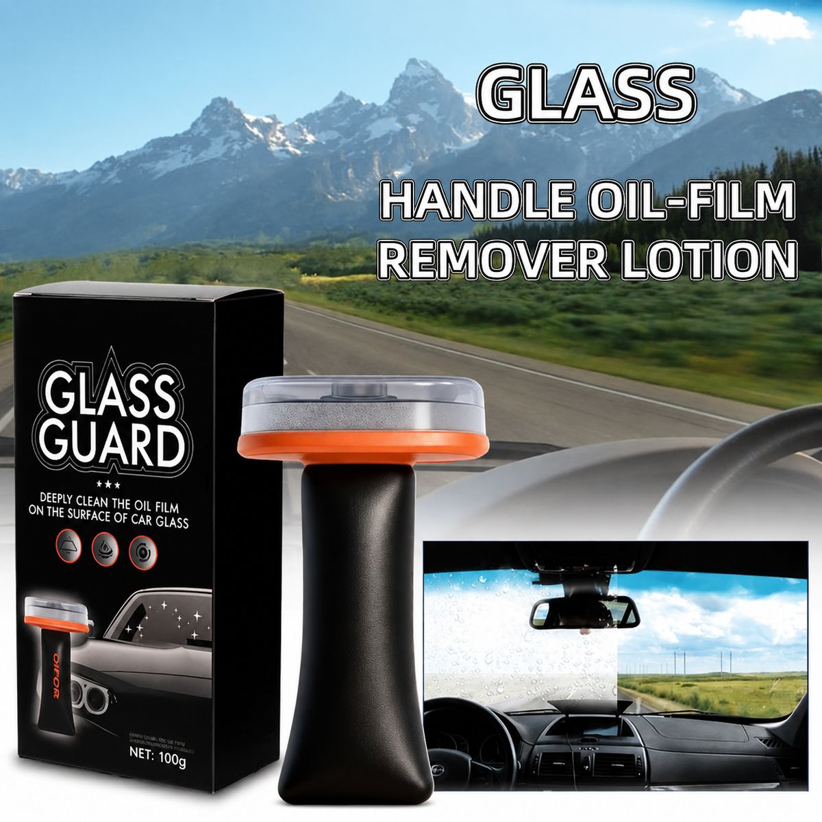 Car-Mounted Handheld Glass Oil Film Remover Paste — Removes Stains Without Leaving a Trace