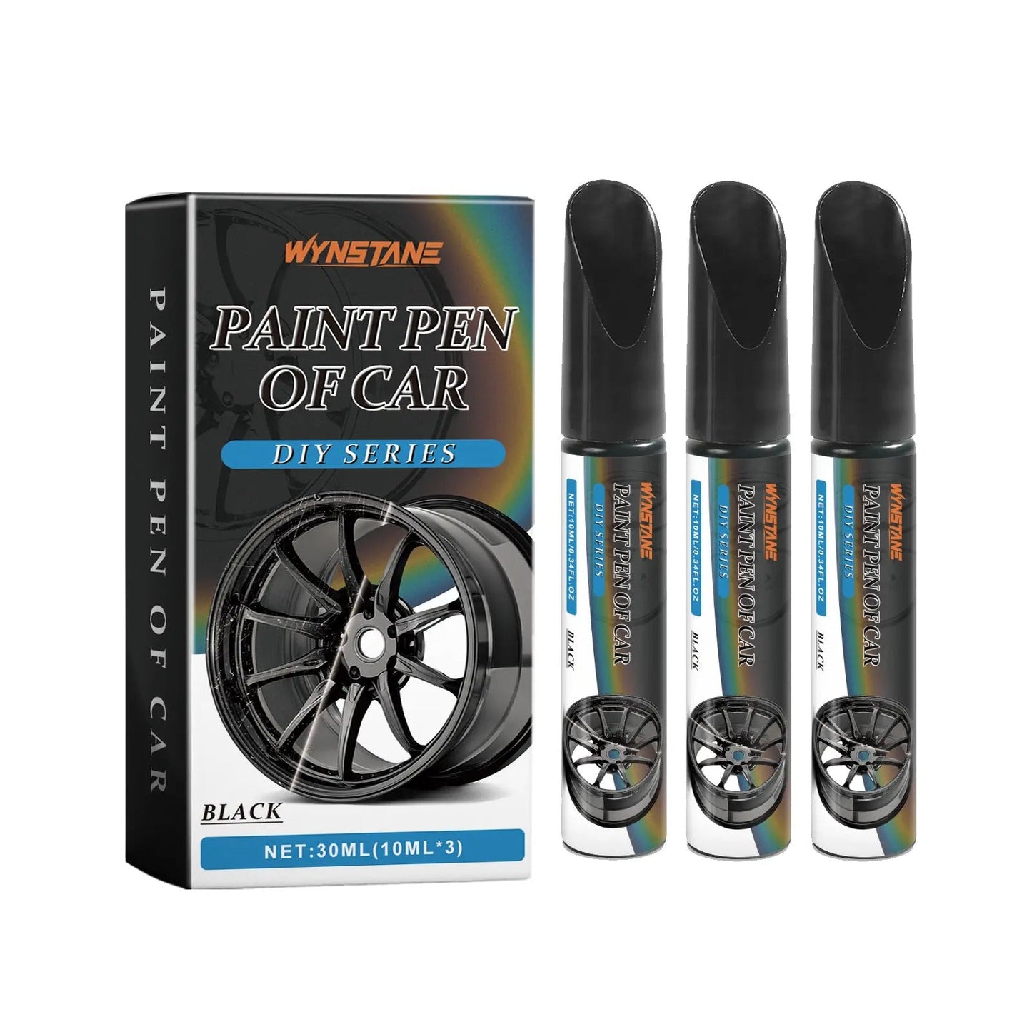 Black Wheel Scratch Repair Pen – Fix Scuffs, Scratches & Paint Chips on Car Rims