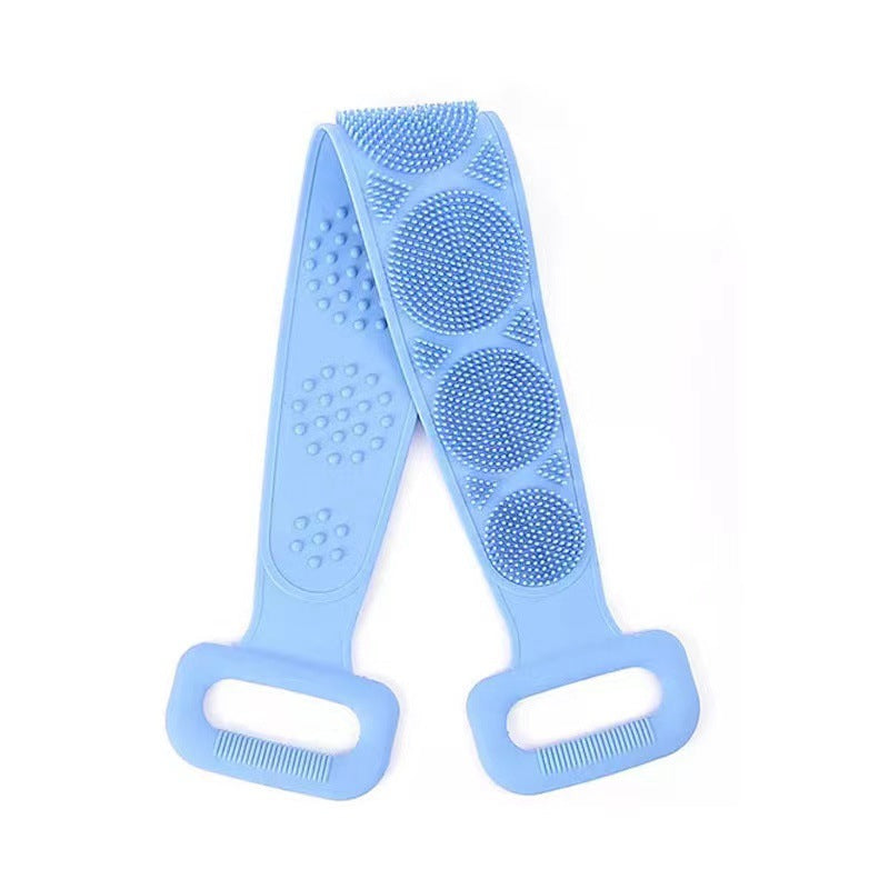 2PCS Silicone Bath Brush – Double-Sided Exfoliating Back Scrubber with Mesh Sponge, Shower & Bath Tool, Bathroom Self-Care Accessory for Easy At-Home Body Care