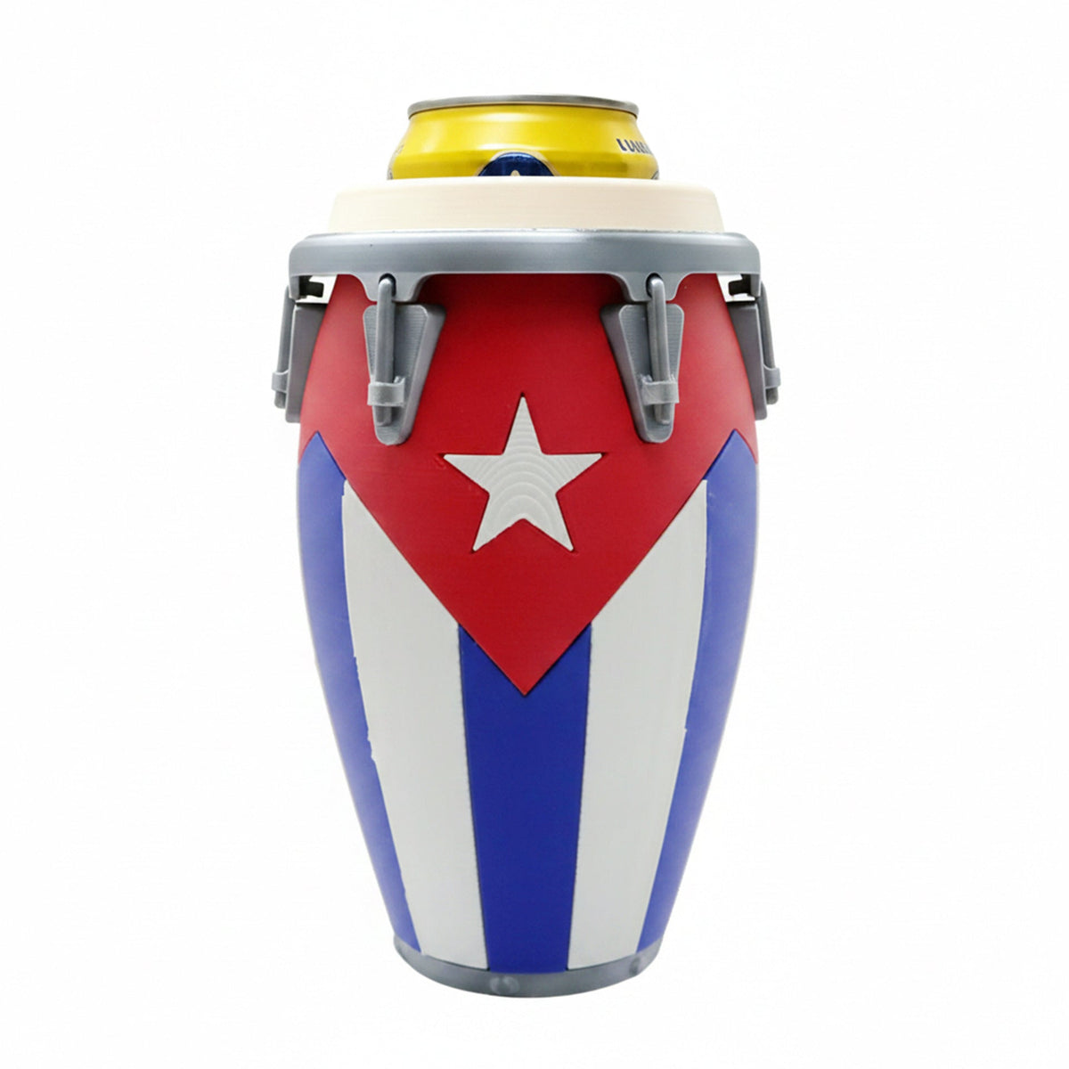 Conga Style Can Holder, 3D Printed 12oz Can Stand, Portable Drink Carrier, Unique Beverage Rack, Perfect for Parties and Festivals