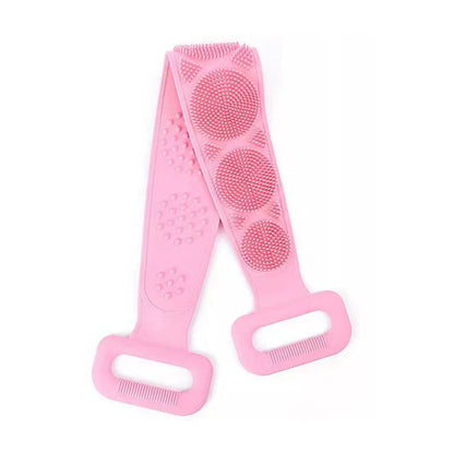 2PCS Silicone Bath Brush – Double-Sided Exfoliating Back Scrubber with Mesh Sponge, Shower & Bath Tool, Bathroom Self-Care Accessory for Easy At-Home Body Care