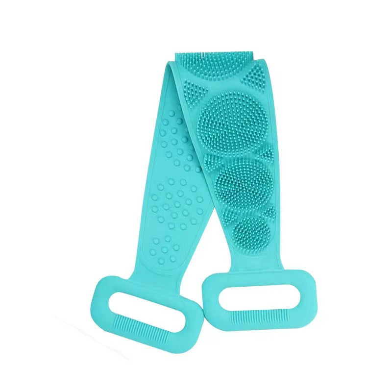 2PCS Silicone Bath Brush – Double-Sided Exfoliating Back Scrubber with Mesh Sponge, Shower & Bath Tool, Bathroom Self-Care Accessory for Easy At-Home Body Care