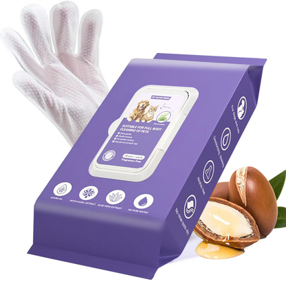 Disposable Dog Grooming Wipes (20-Pack) — Specially Designed to Remove Loose Fur, Clean Away Sticky Debris, Eliminate Odors, Moisturize Skin, and Care for Paws