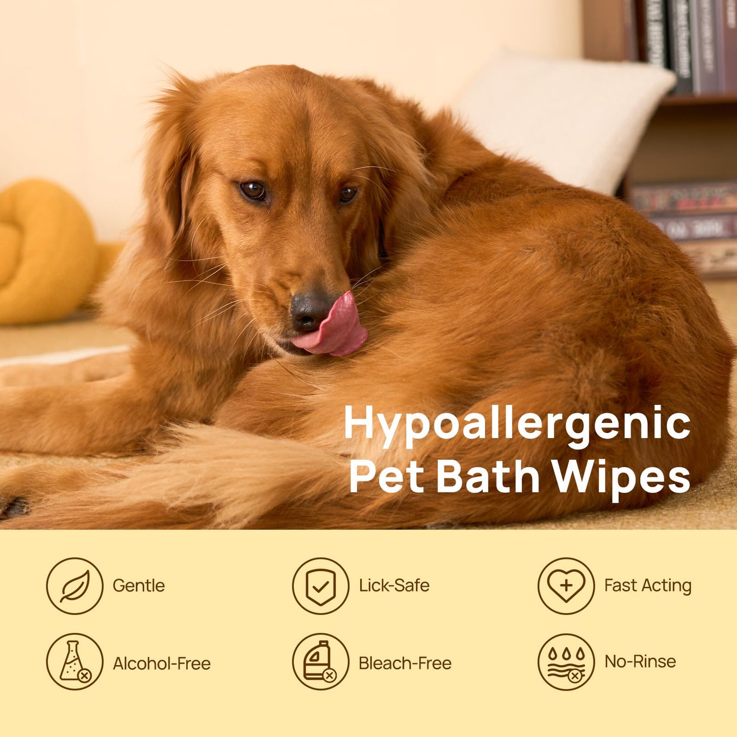 Disposable Dog Grooming Wipes (20-Pack) — Specially Designed to Remove Loose Fur, Clean Away Sticky Debris, Eliminate Odors, Moisturize Skin, and Care for Paws