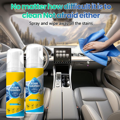 4-in-1 Multi-Enzyme Foaming Cleaner — A Multi-Purpose Deep Cleaning Spray Suitable for Car Interiors, Kitchen Grease, Bathroom Tiles, and Sofa Fabrics.