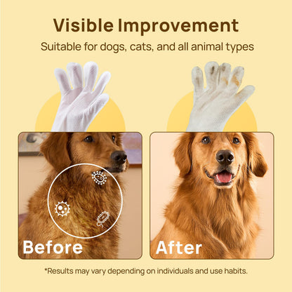 Disposable Dog Grooming Wipes (20-Pack) — Specially Designed to Remove Loose Fur, Clean Away Sticky Debris, Eliminate Odors, Moisturize Skin, and Care for Paws